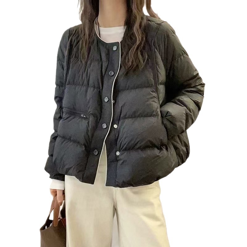 羽绒服/羽绒服女短款韩版/羽绒服长款女/排骨羽绒服/大牌羽绒服白底实物图