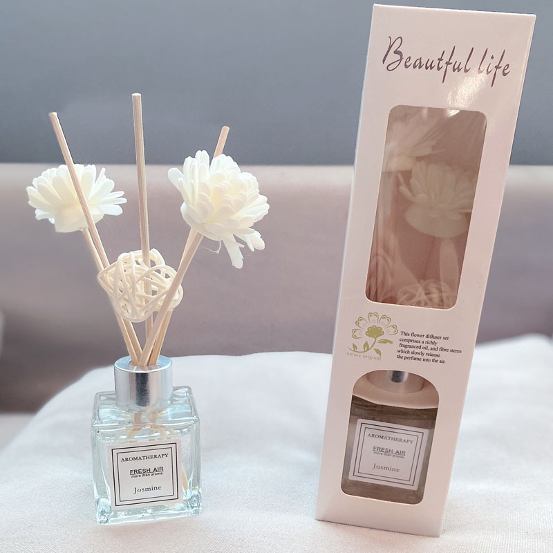 伴手礼可印logo无火香薰精油干花藤家用卧室内香薰香水除臭香薰瓶