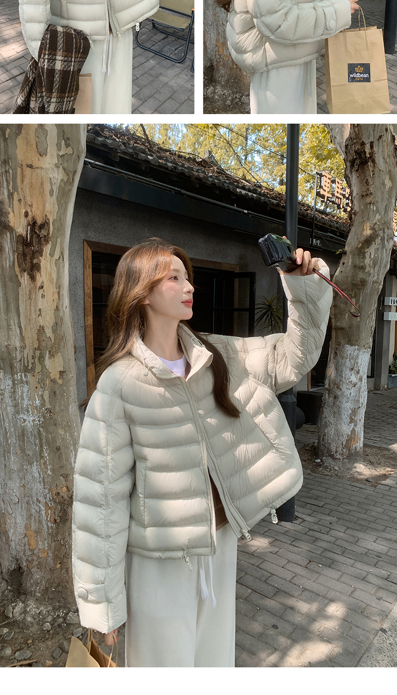 90 White duck down short rib down jacket for women 2025 Winter bestseller, versatile and not picky about the wearer. The loose coat is super beautiful pic 19
