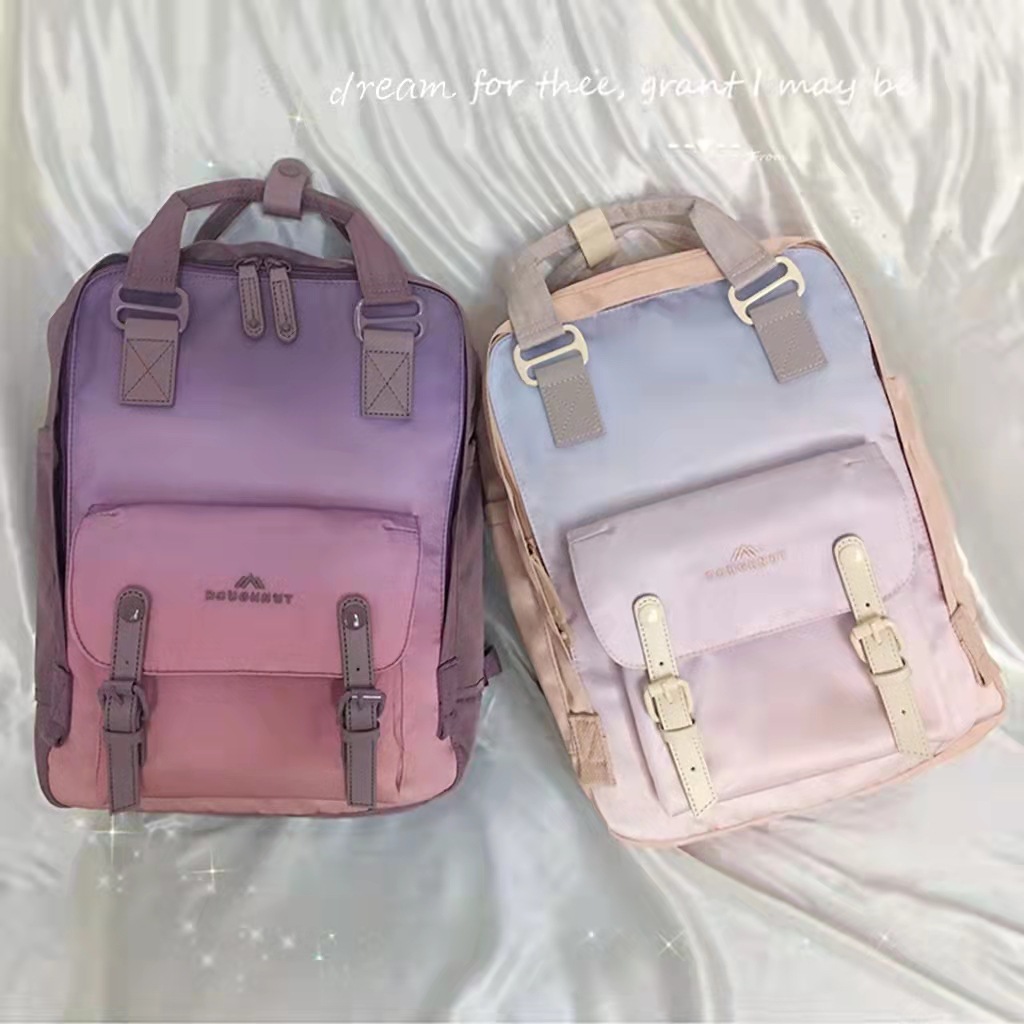 Donut Schoolbag Macaron New Korean Version Of Leisure Computer Backpack Ins Travel Campus Student Backpack Female Specification drawing