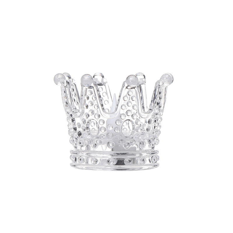 European Crown Candlestick Lamp Holder Transparent Birthday Candle Led Electronic Atmosphere Light Party Decoration Wedding Decoration Item Picture