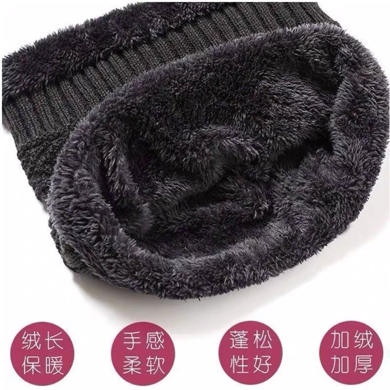 Autumn And Winter Men's Scarf Pullover Bib Two-Piece Cap Winterproof Cap Warm Earmuff Knit Cap Wool Cap Outdoor Men's Hat Application Scenario