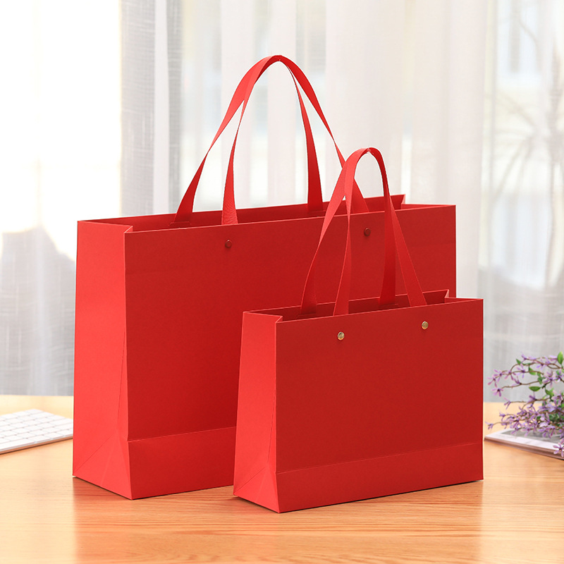 Wholesale gift bags, handbags, underwear, clothing, shopping, white card paper bags, wedding candies, souvenir bags, hand-held gift bags Specification image
