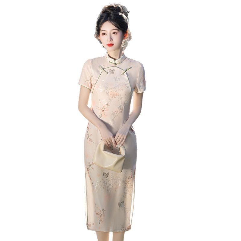 2025 New Spring/Summer composite lace modified cheongsam daily youthful dress, new Chinese-style cheongsam in the Republic of China era Item Picture