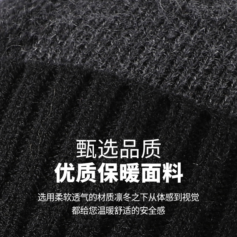 Autumn And Winter Outdoor Woolen Hat Europe And The United States Men's Warm And Fleece Thickened Cap Ear-Protection Knitted Hat Amazon Application Scenario