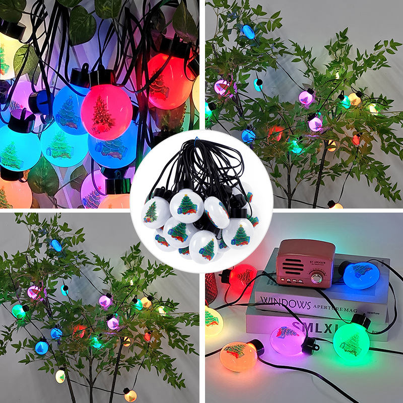 Colorful lights for festivals, weddings, housewarming, Christmas and New Year's Day, courtyard decoration, outdoor LED color lights, camping atmosphere lights details Picture
