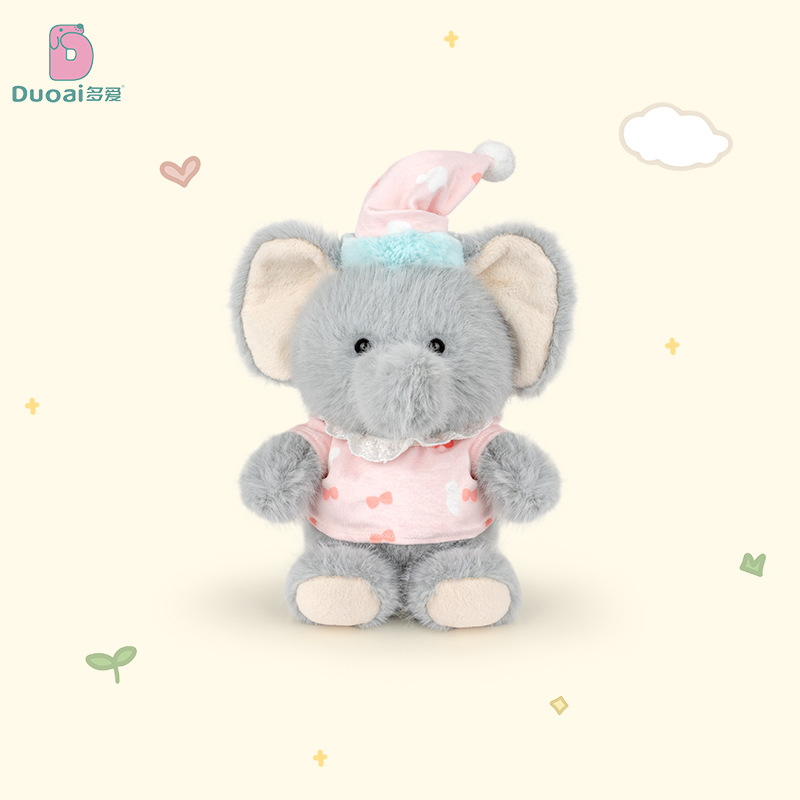 Authentic Duoai Sweet Dream Bear plush toy doll, cute cartoon fox, children's sleeping doll, birthday gift details Picture