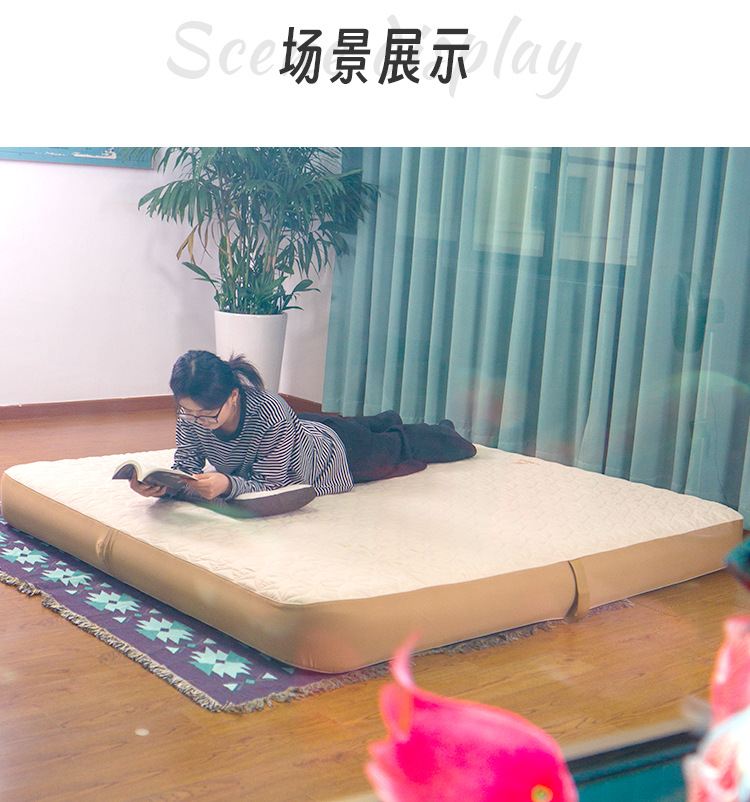夏诺多吉户外弹丝充气床垫露营便携睡垫单双三人强支撑拉丝充气床详情11