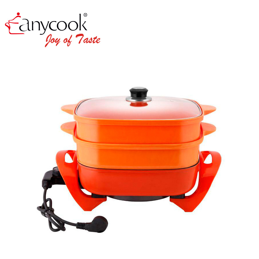 Anycook Smart Rice Cooker Gift stainless steel non-stick frying pan Electric pizza pan electric cooker details Picture