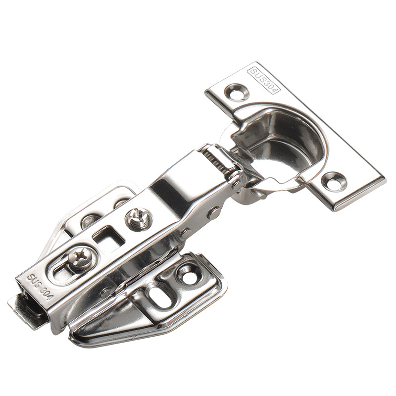 Factory wholesale 304 water-soluble stainless steel thickened 2.0mm and 3.0mm thick hydraulic damping buffer wardrobe hinges Item Picture