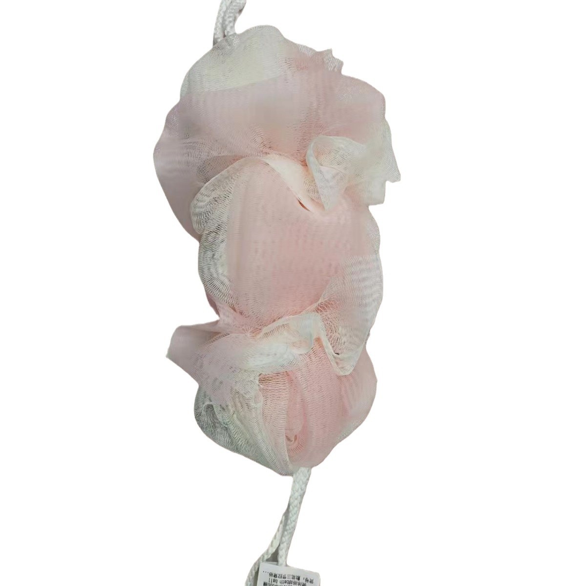 Color-blocking twisted bath bars, European hand-woven bath bars, Korean bath bars, soft and fine sand silk bath balls Item Picture