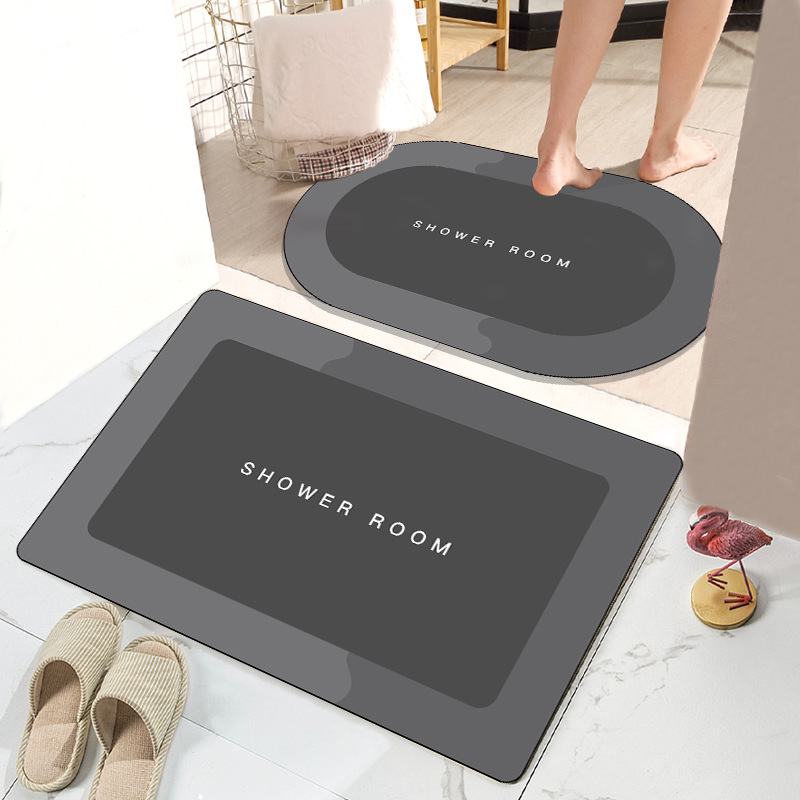 Modern and simple bathroom floor MATS, absorbent bathroom, toilet, bedroom door carpets, door MATS, anti-slip foot MATS when entering