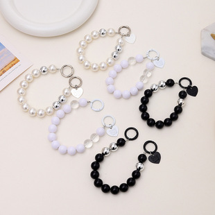 新款水晶串珠挂件时尚轻奢箱包挂饰手机壳钥匙扣挂绳防摔手机挂链详情8