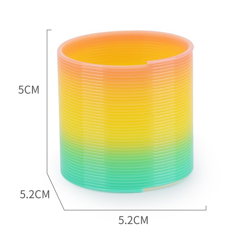 Small Rainbow Ring Wholesale Spring Folding Ring To Push Small Gifts Night Market Stalls Selling Children's Toys Item Picture