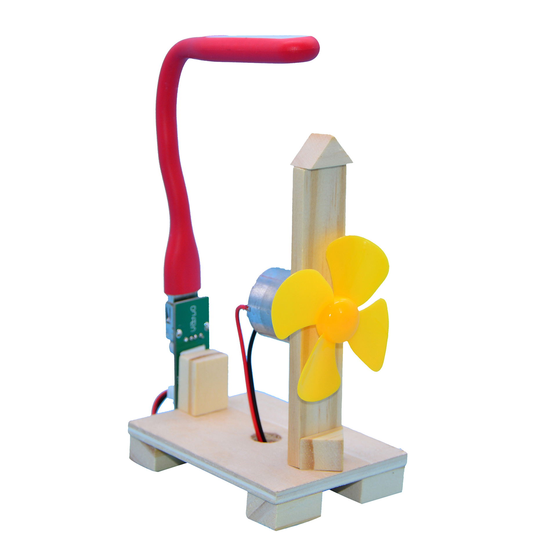 Science experiment, wind power generation lamp, small technology making, DIY material package, science toys for primary and secondary schools, educational and educational Item Picture
