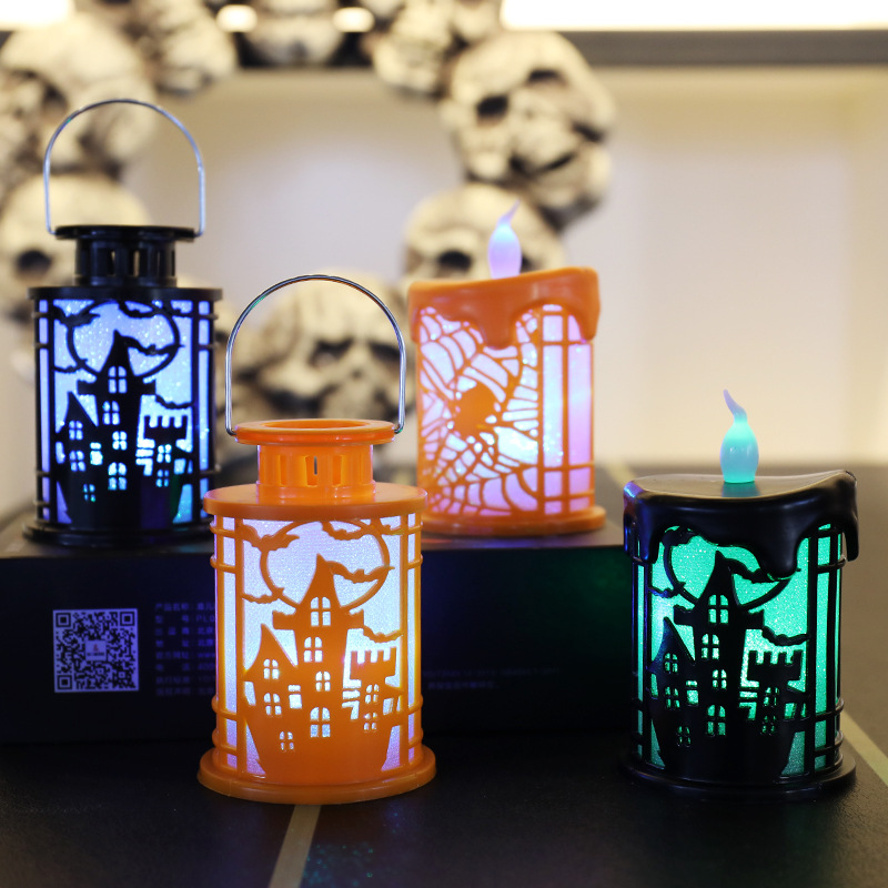 Cross-border new Halloween costume props: small oil lamps, LED candle lamps, castle lamps, bar and KTV table decorations
