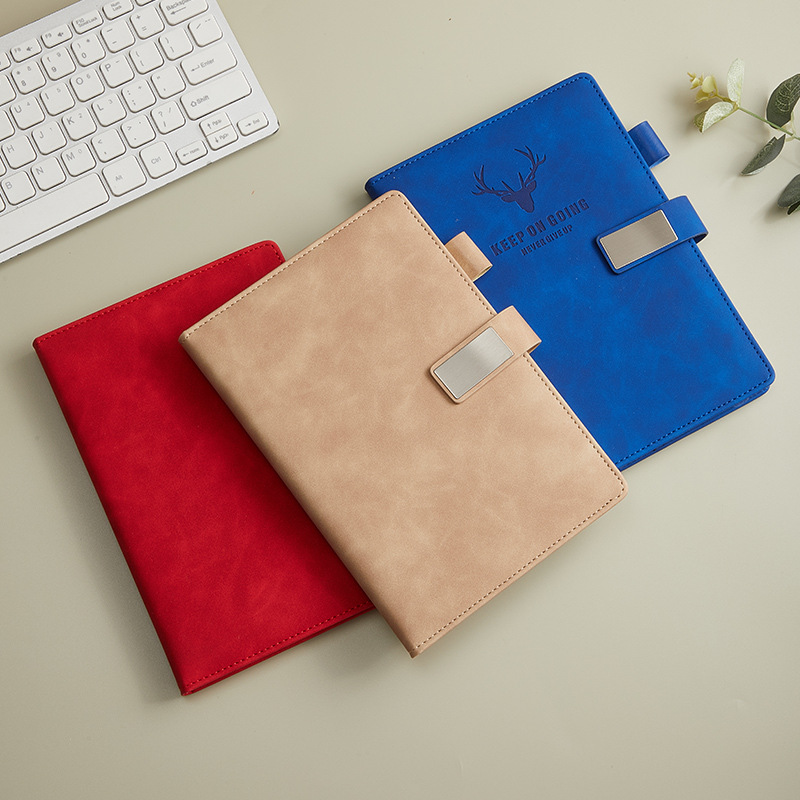Wholesale Simple Sheepbark Business Notebook A5 Office Notepad Imitation Leather Gift Notebook Printed Logo Application Scenario