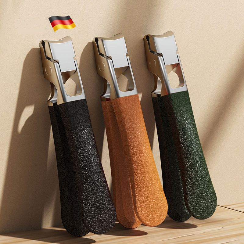 New style nail clippers, single large anti-splash household stainless steel large opening nail clippers, thick gray nail clippers for the elderly Specification image