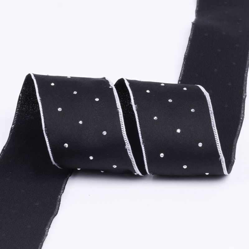 One Side Imitation Ice Silk Hot Drill Webbing Diy Hair Bow Flower Gift Box Packaging Collar Dress Accessories Item Picture