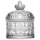 创意皇冠浮雕玻璃首饰盒 香薰蜡烛玻璃罐 复古水晶糖果罐储物罐白底实物图