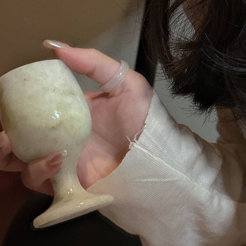 Wholesale of Korean-style niche design chalcedony agate rings, Korean-style fashionable and ins-style simple accessory rings details Picture