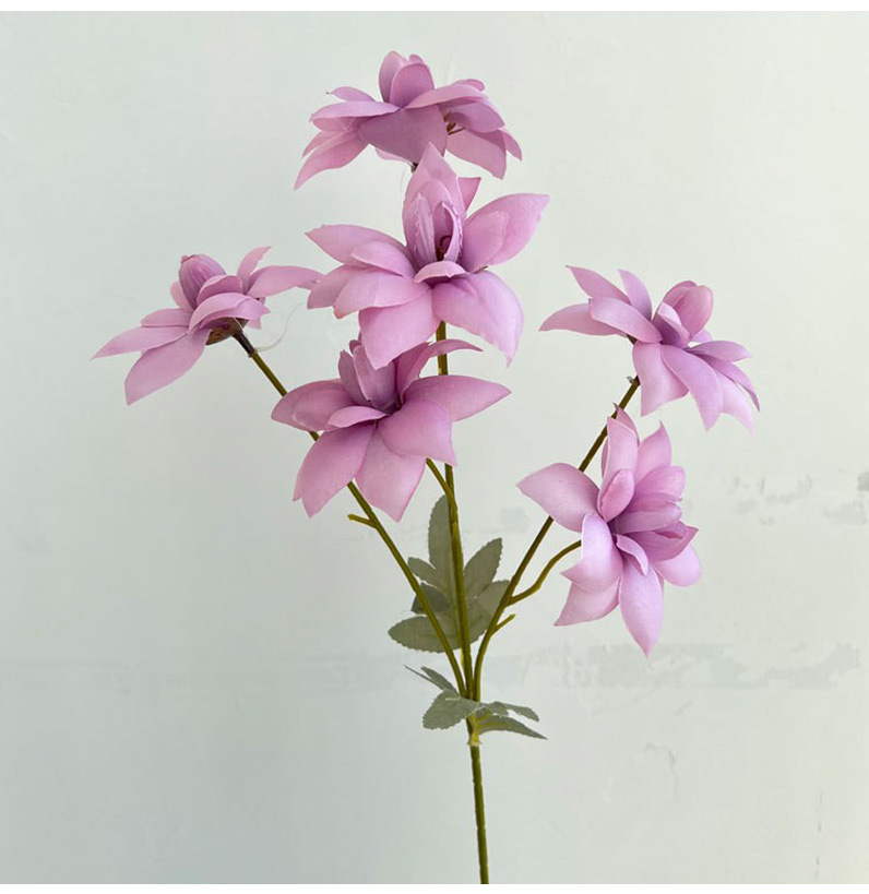 跨境批发现货结婚花艺婚礼布置插花地排花6头夕颜仿真花假花绢花详情9