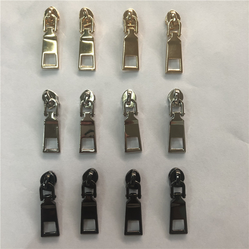 Factory wholesale stock of No. 5 and No. 5 nylon faucets + movable double-section pull TAB handbag leather zipper pulls