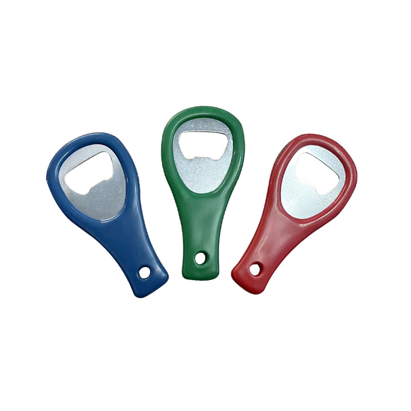 批发啤酒开瓶器开酒器厨房小工具啤酒瓶起子不锈钢pp手柄起瓶器白底实物图