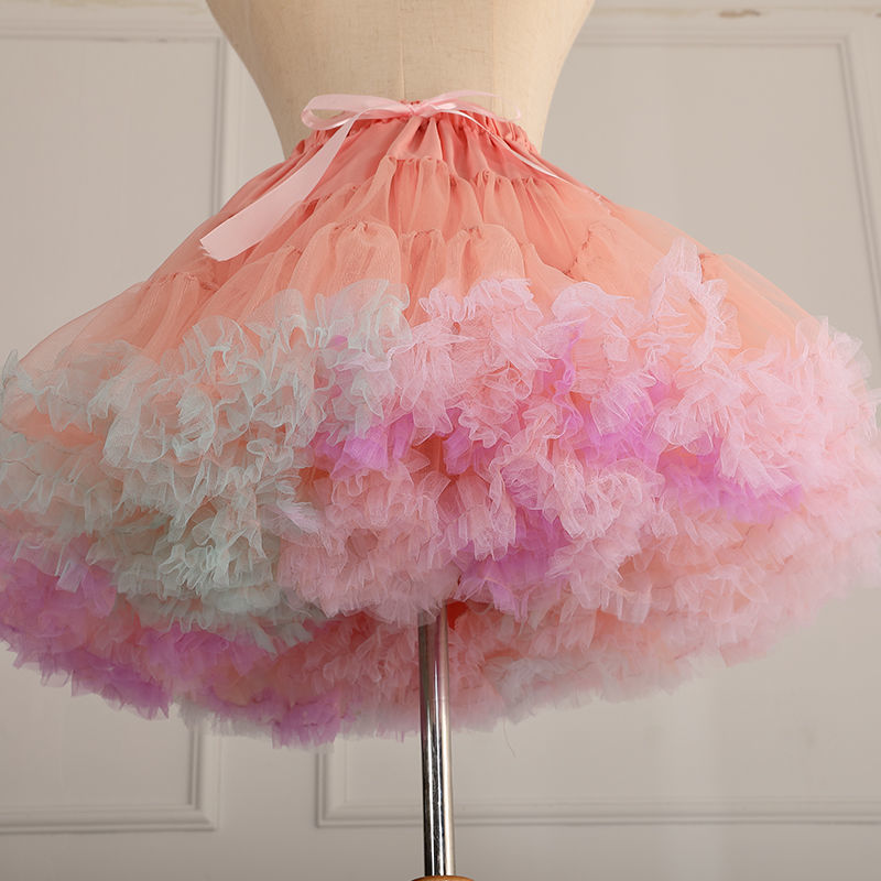 Skirt lolita Lolita marshmallow Cloud boneless gauze skirt White petticoat pompadour skirt skirt Item Picture