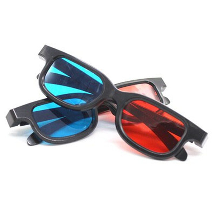 Red and blue 3D glasses for watching movies, special polarized IMAX giant screen, non-flickering myopia naked-eye 3D metal clip polarized light details Picture