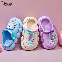 迪士尼艾莎公主女童洞洞鞋沙滩鞋包头小中童居家室内外穿拖鞋凉鞋