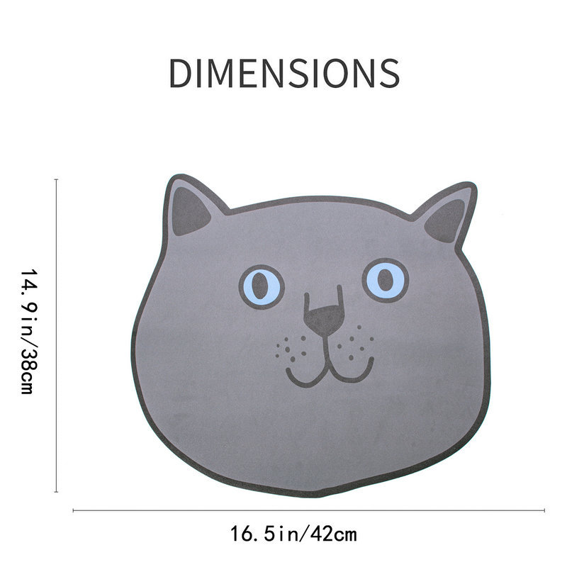 Leather cat placemats, waterproof, oil-proof, heat-insulating pads, anti-slip household tableware heat-resistant pads, cute custom tea MATS wholesale details Picture