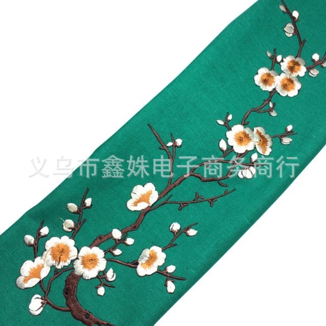 Embroidery patchwork, multi-color plum blossom ethnic dress patchwork, clothing accessory patchwork Item Picture