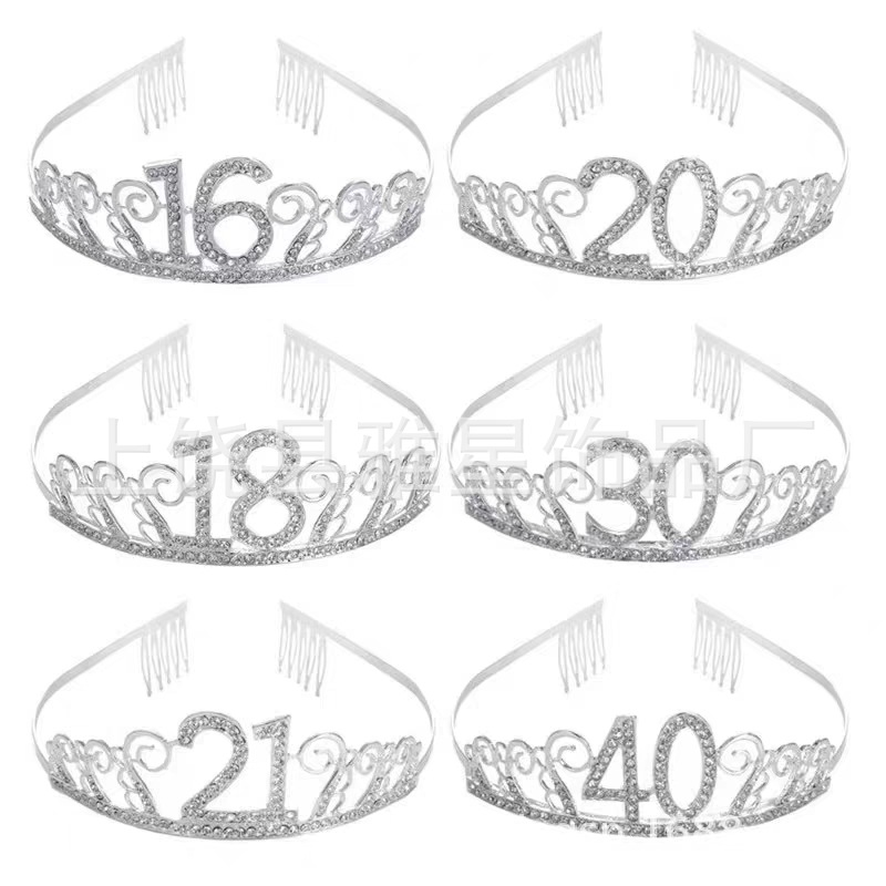 A popular online baked cake decoration with crown alloy rhinestone, suitable for 18, 25 and 60 years old Application Scenario