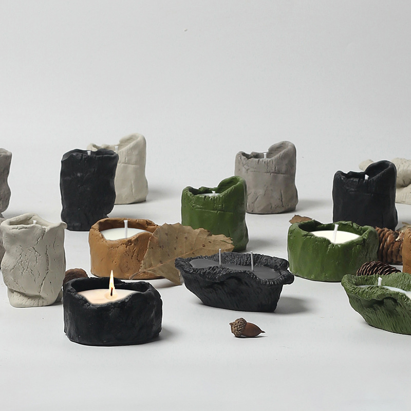 北欧创意手工制作水泥家用大豆蜡香薰蜡烛杯DIY容器蜡烛空杯烛台详情图4