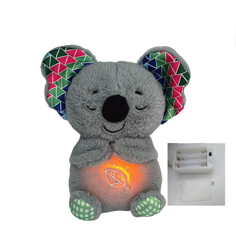Breathing koala soothing newborn baby sound and Light soothing Doll Lulling to Sleep Magic tool Early Education Story Machine Music toy Item Picture
