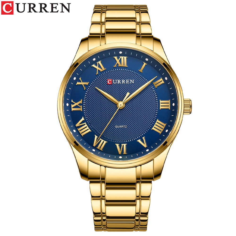 Curren/卡瑞恩8409男士手表 商务钢带表 时尚休闲石英手表