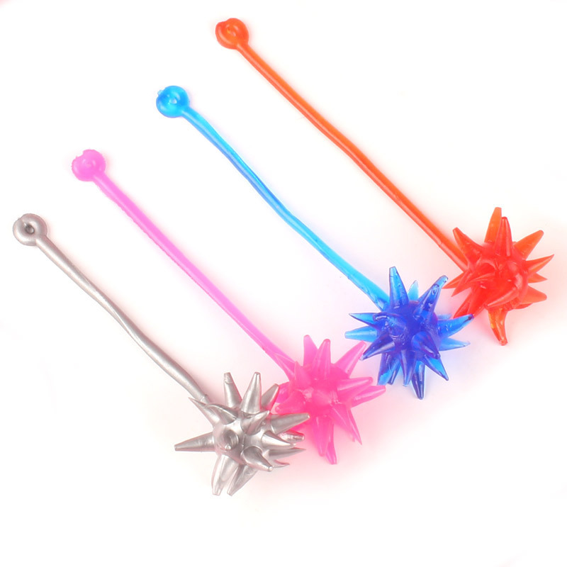 Sticky meteor hammer, large soft rubber hand-swinging sticky ball, stretchable sticky elastic large sticky hammer, children's nostalgic toy Item Picture