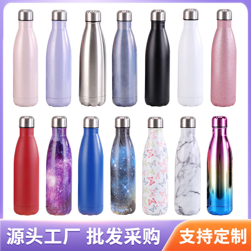 Cross-border Amazon stainless steel cola bottle, 304 double-layer vacuum insulated cup, American sports water cup, portable cup