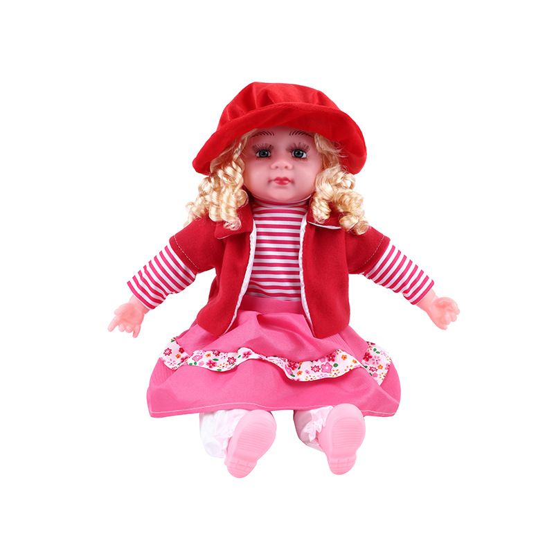 穿裙子洋娃娃 优质棉填充娃娃仿真搪胶玩具跨境热卖婴儿安抚玩具详情图2