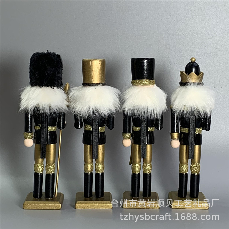 صندوق صندوق من الذهب الأسود Nutcracker Solder في علبة طلاء من طراز 18CM Josts Jodes Jod Specification image