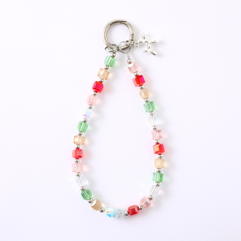 New crystal beaded pendants, fashionable and light luxury luggage pendants, phone cases, keychains, lanyard, anti-drop phone chains Item Picture