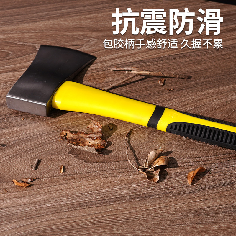 Customized Outdoor Multi-Functional Axe Camping Axe Knife Logging Woodworking Axe Covered With Plastic Handle Axe details Picture