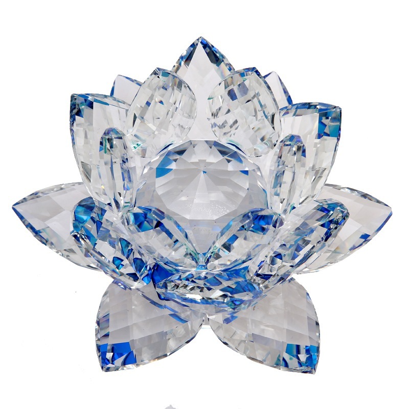 Lingyun Crystal Lotus Factory wholesals home ornaments, living room decoration crystal handicrafts, and Chinese lotus ornaments Item Picture