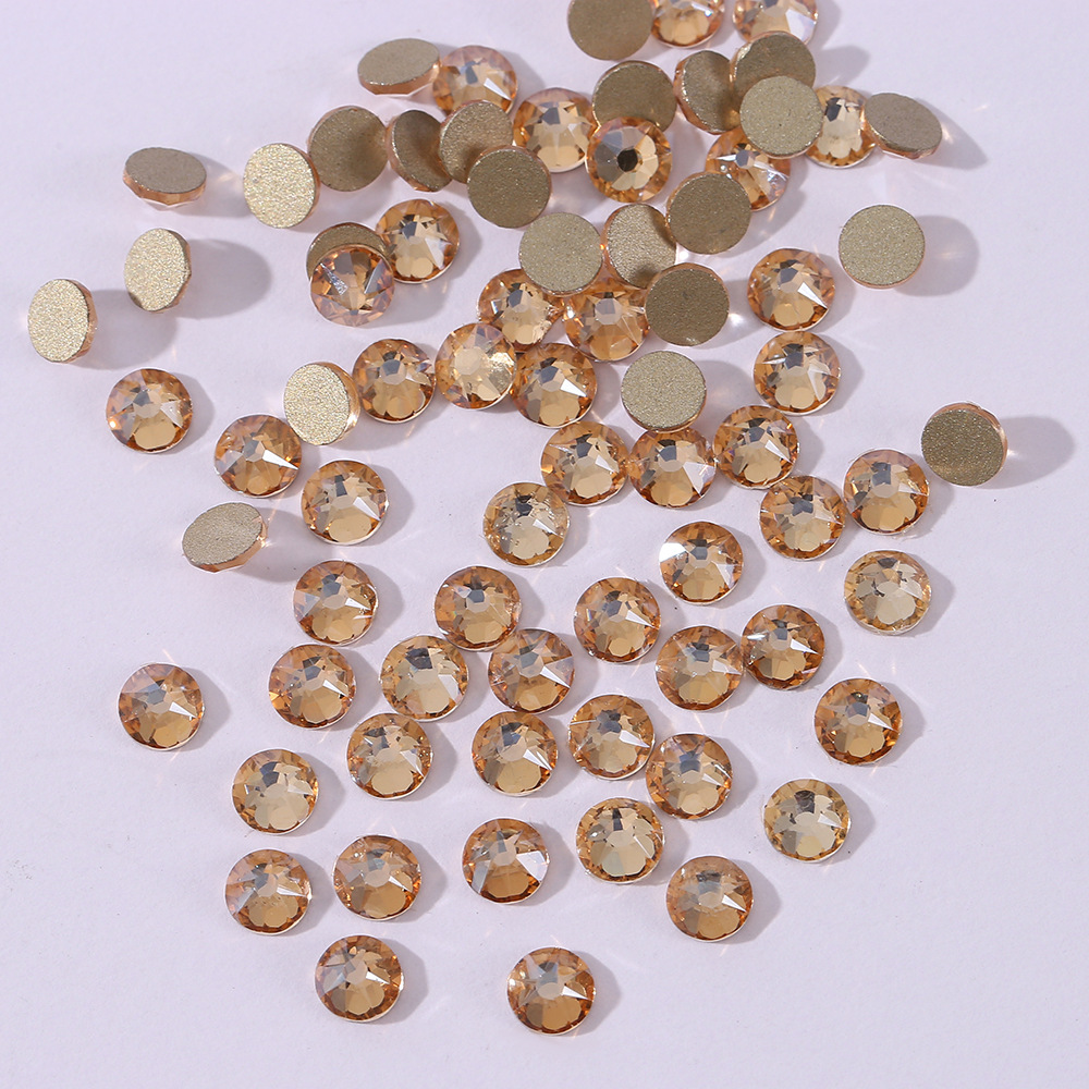 Color Round Flat Bottom Nail Drill Stage Makeup Decoration Rhinestone Diy Hair Clip Hair Clip Accessories Phone Case Accessories Item Picture