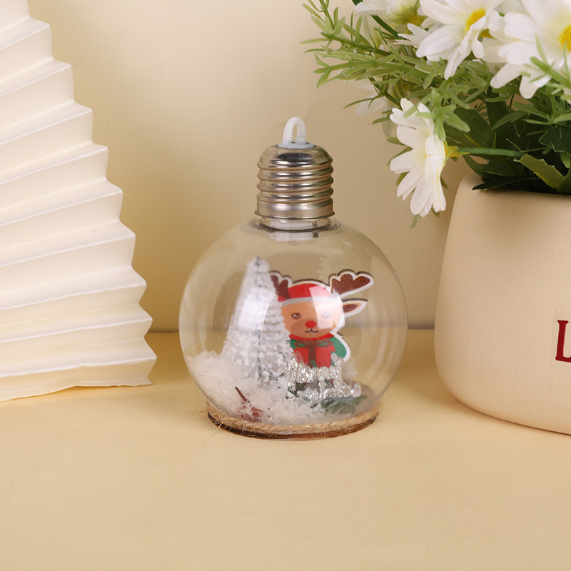 圣诞老人水晶/透明圣诞球L细节图