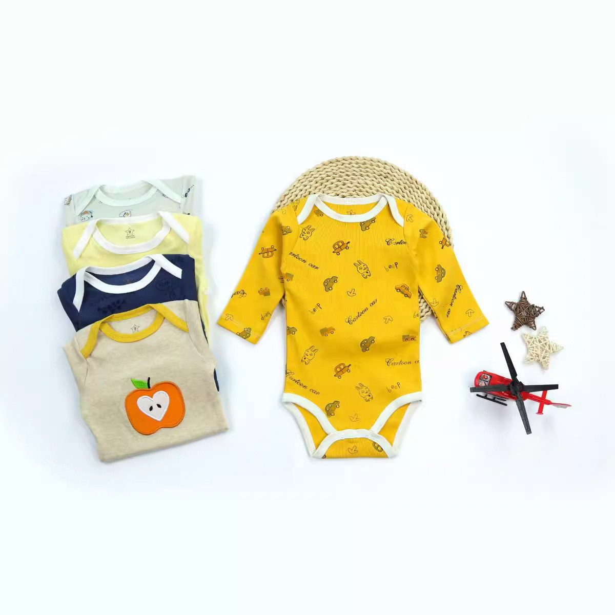 Children's clothing export factory wholesale baby coverings, crawling suits, Katha suits, autumn and winter boys' and girls' one-piece suits Specification image