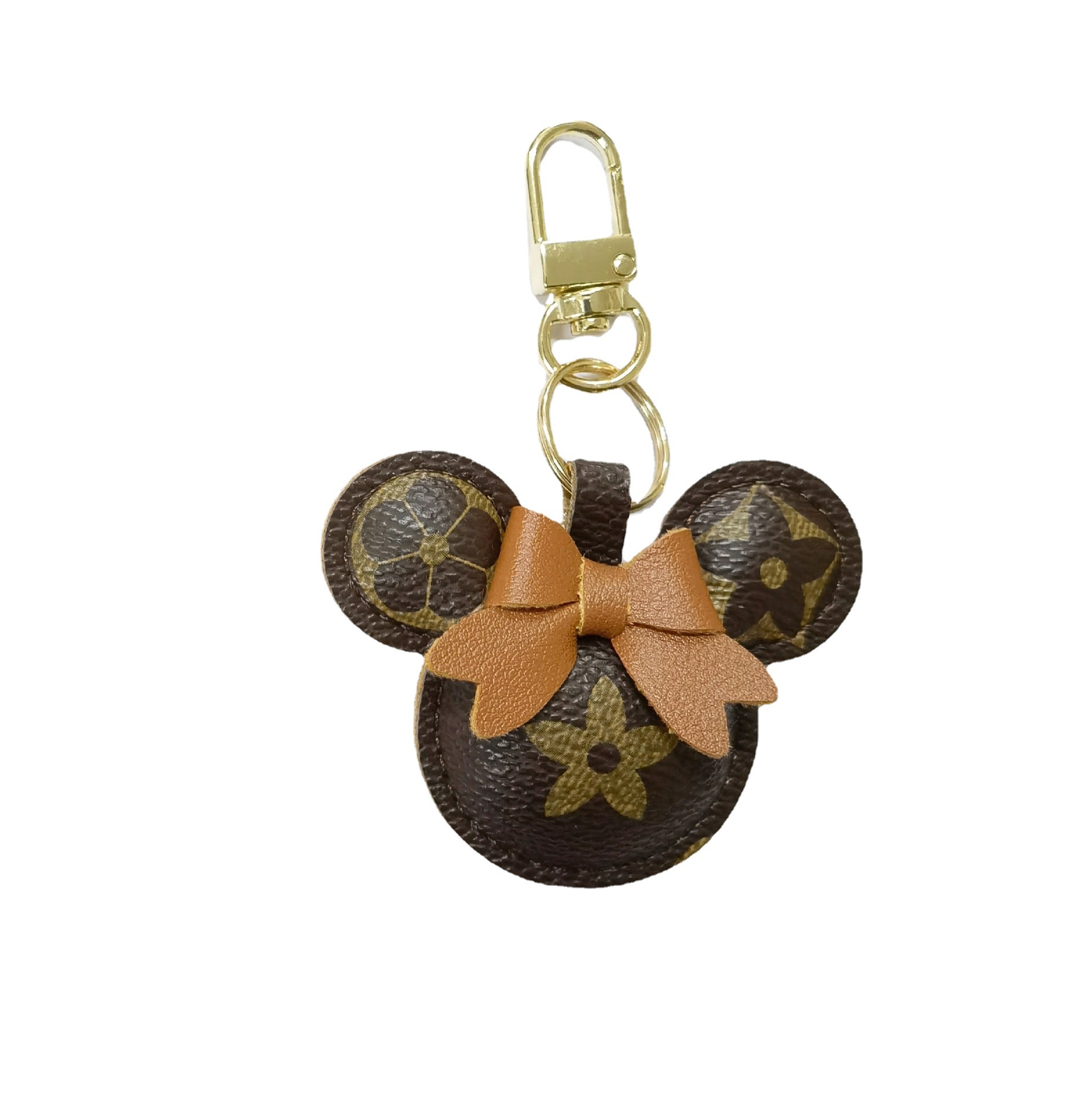 Creative Bag Leather Pendant Network Red Mi Qi Head Car Keychain Hanging Adorn Cute Doll Bag Pendant Item Picture