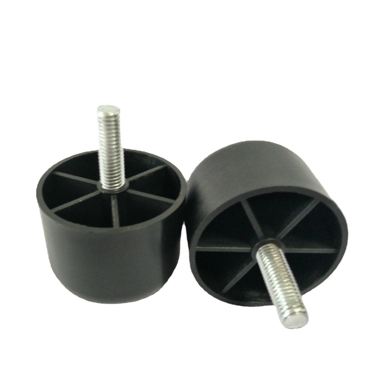 PP with nut, round 55x35mm, adjustable waterproof plastic foot pad for furniture sofa bed legs, plastic pipe