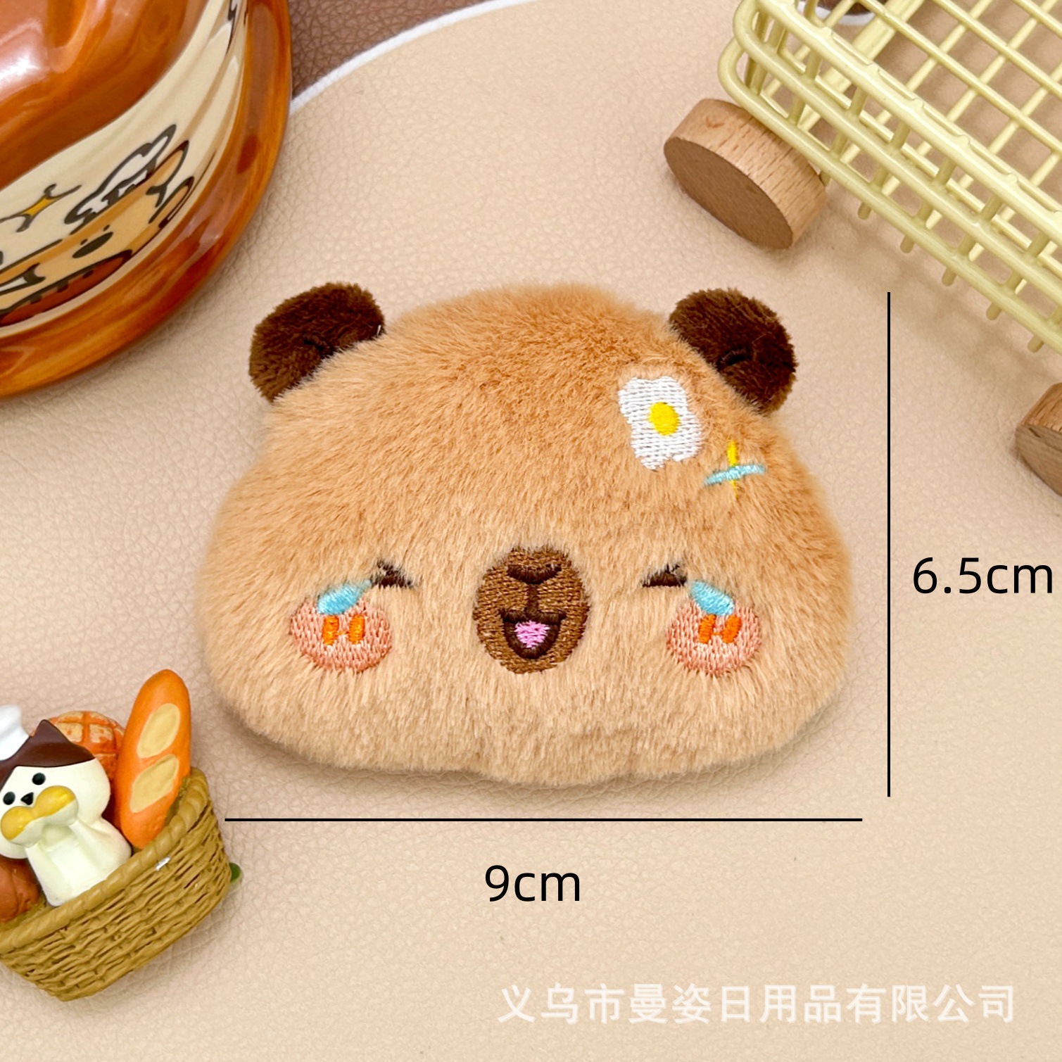 卡皮巴拉毛绒小玩偶胸针diy配饰鞋帽挂件辅料公仔小水豚娃娃批货详情3